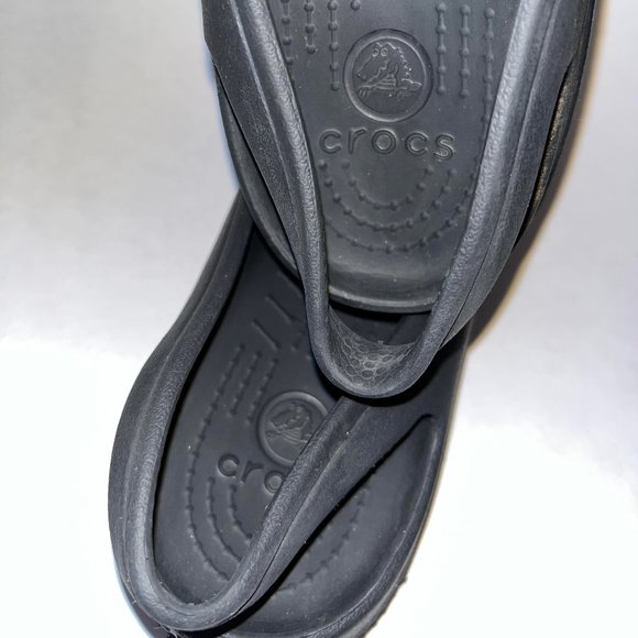 Crocs Black Flat Ballet Shoes - Picture 3 of 4